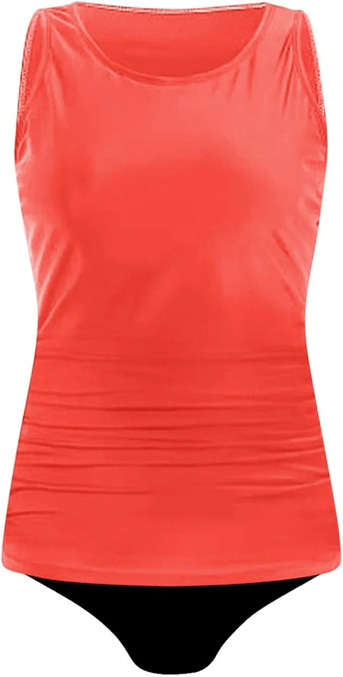 Женский танкини с шортами для контроля живота Orange — фото 4
