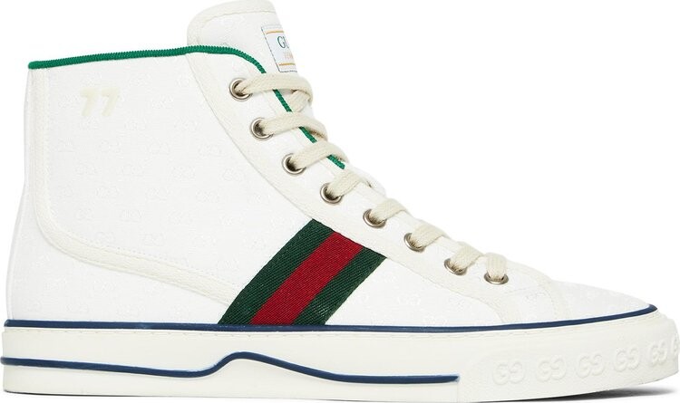Кроссовки Gucci Wmns Tennis 1977 High White Mini GG, белый