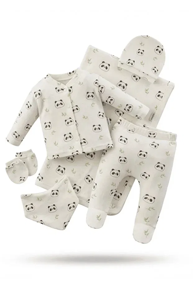Детский комплект для выписки с принтом панды Neu Kids, White — фото 3