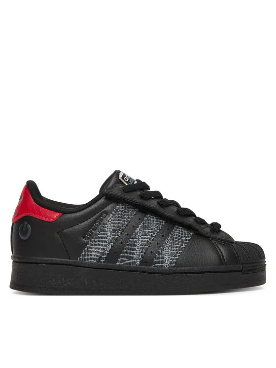 Кроссовки Superstar Led Lights Comfort Closure Elastic Lace Shoes Adidas, черный