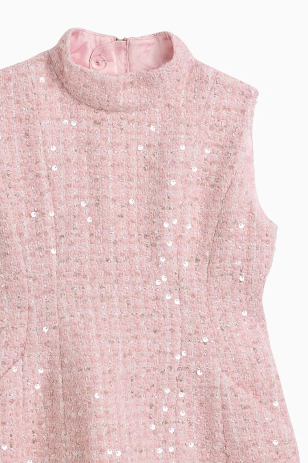 Платье мини с блестками Harper Sequin Bouclé Bardot Junior — фото 3
