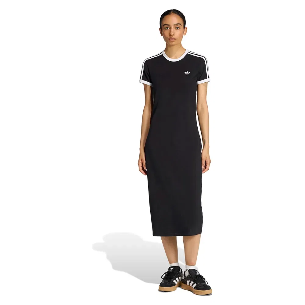 Платье длинное с коротким рукавом Adidas Originals, черный