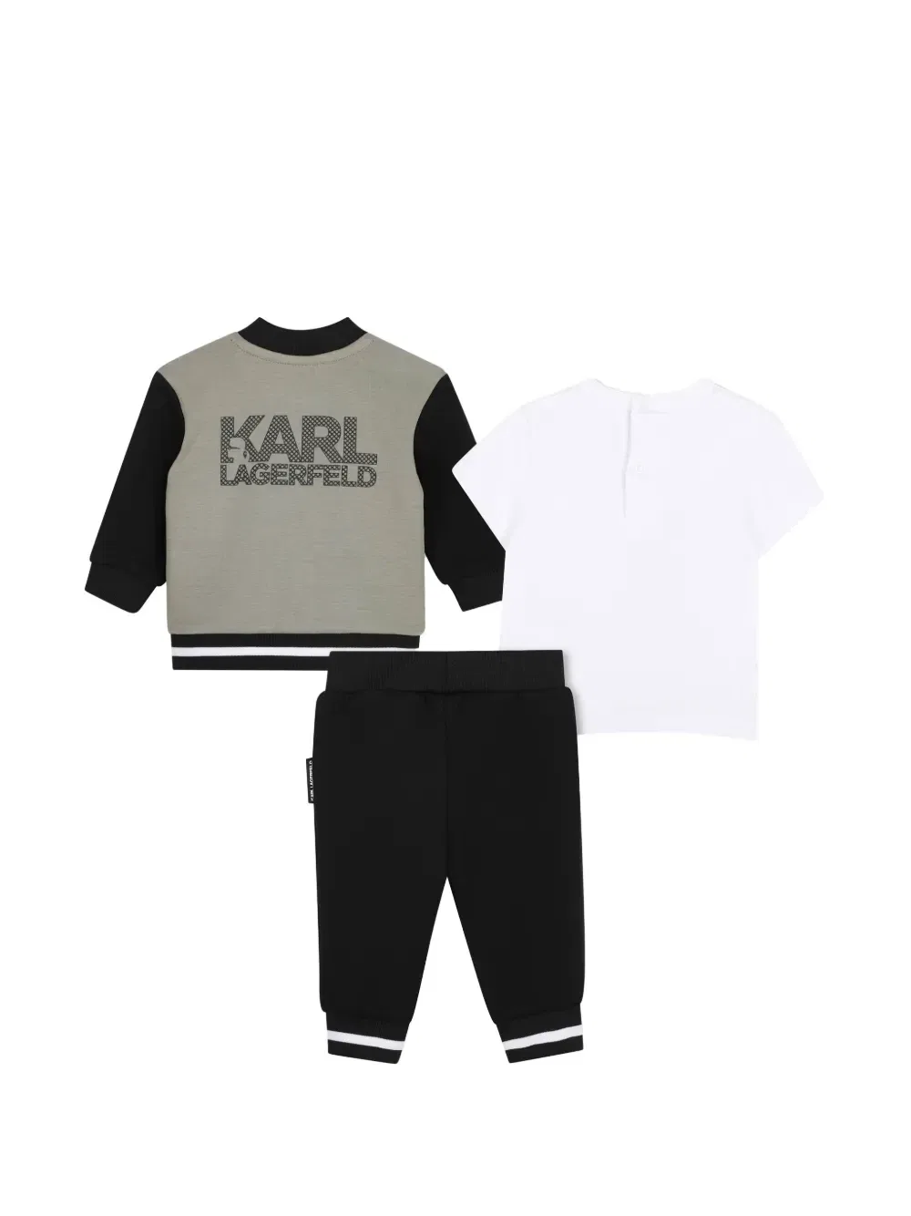 Комплект из трех предметов с логотипом Karl Lagerfeld Kids, черный — фото 2