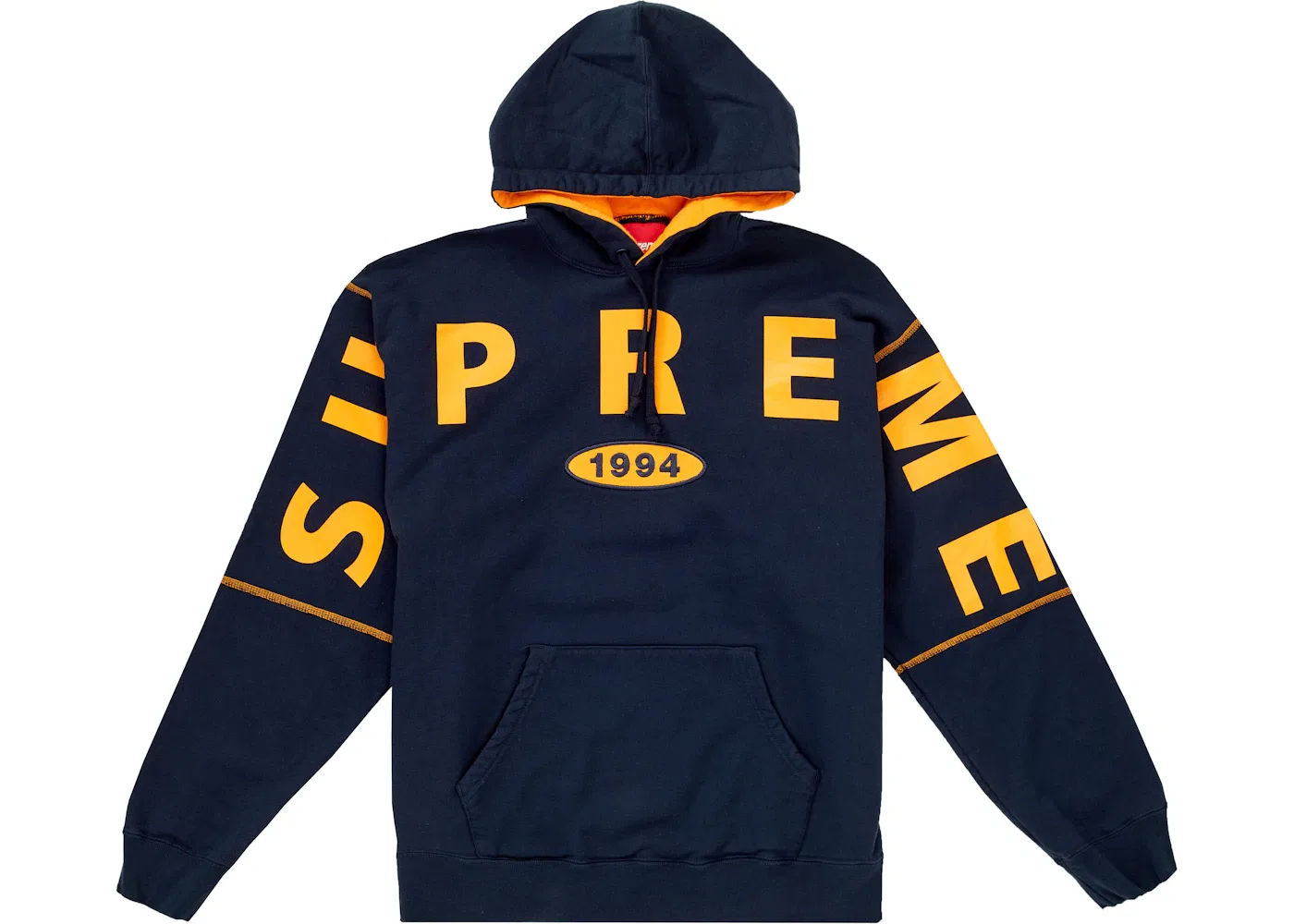 Мужская худи с принтом Supreme Hooded Sweatshirt, Navy