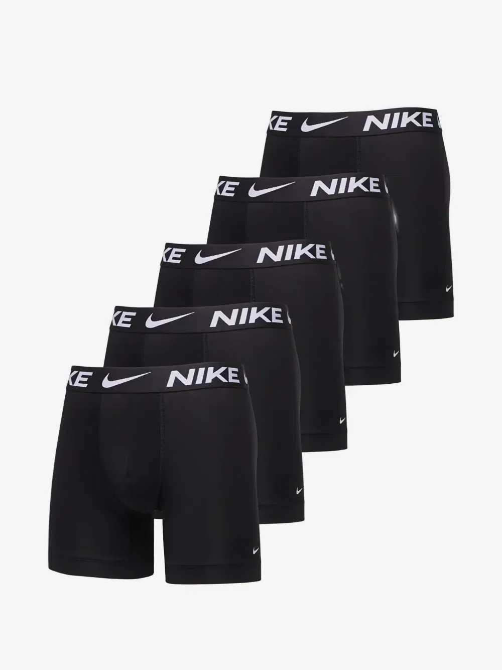 Боксеры с логотипом на поясе (набор из пяти штук) Nike, черный