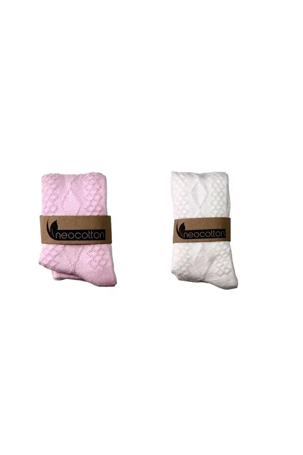 Детские колготки с рисунком 2 шт Neocotton, Pink-Ecru