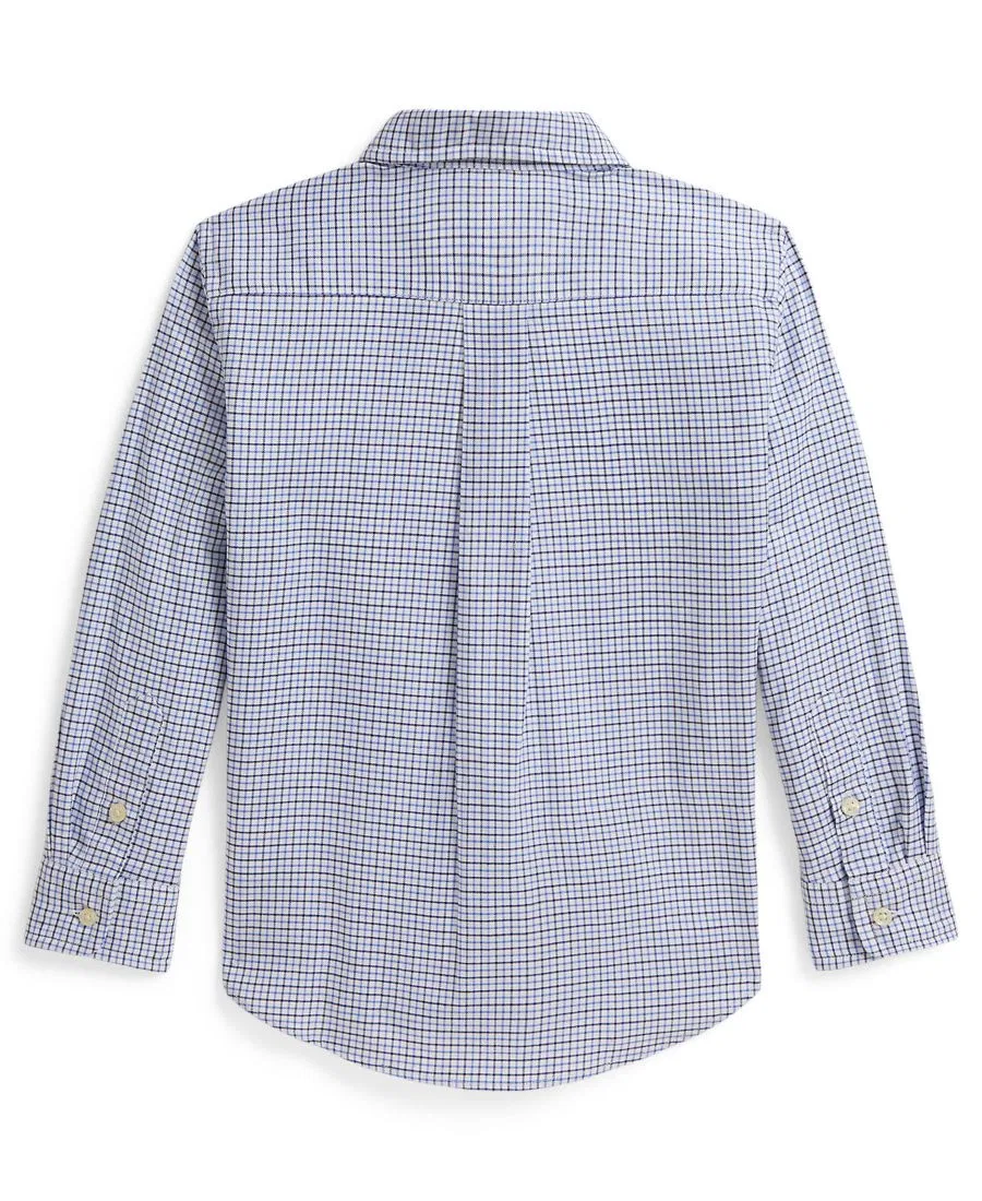 Рубашка в клетку с длинным рукавом Polo Ralph Lauren, White Blue Multi — фото 2
