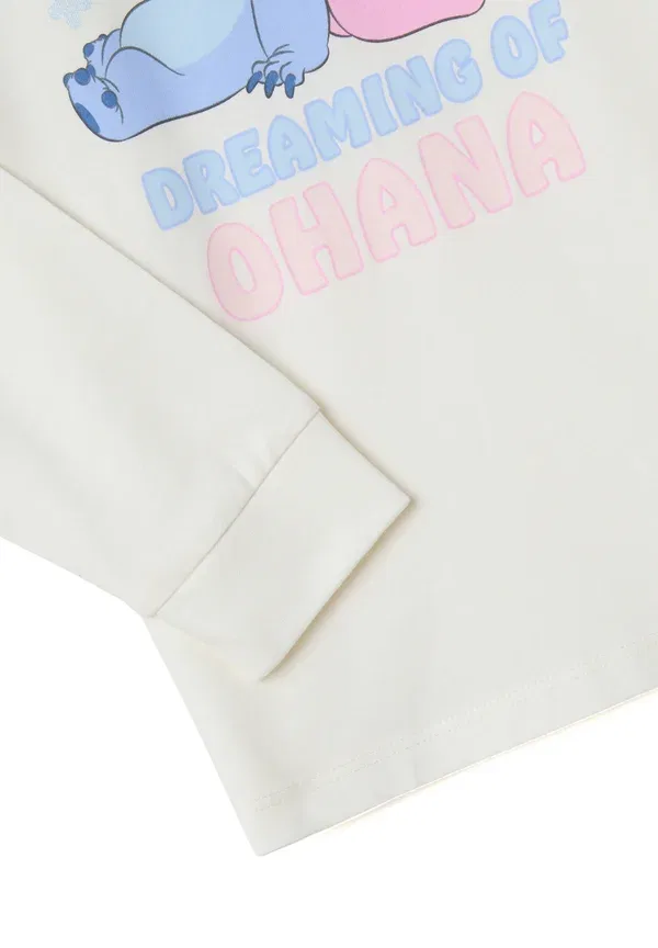 Пижамный комплект с принтом Regular fit with stitch print Ovs, белый/розовый — фото 3