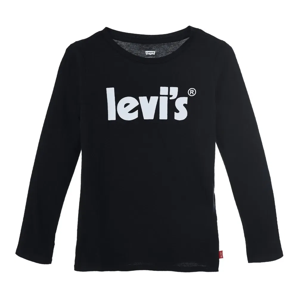 Футболка с длинным рукавом Poster Logo Levi's, черный