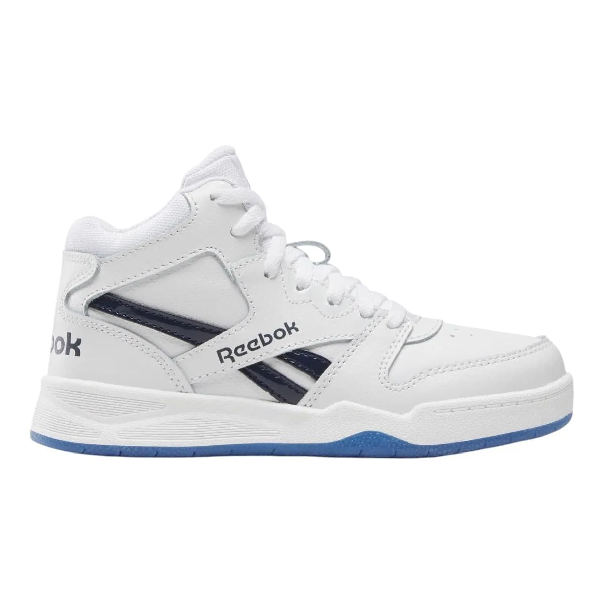 Детские кроссовки для мальчиков с высоким берцем Reebok BB 4500 Court, White Navy Ice