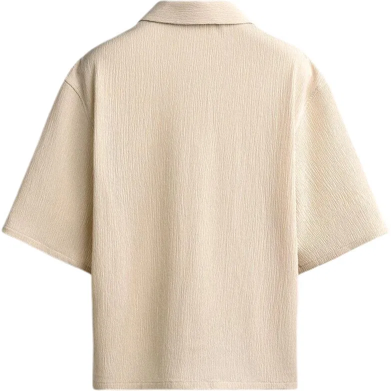 Мужская рубашка с принтом зебра Модель Beige ZARA, Zebra Print Beige — фото 3