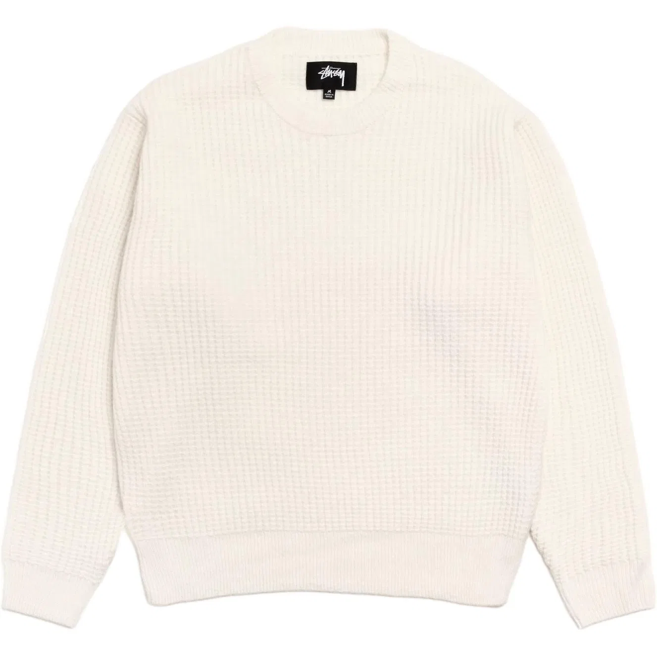 Детский свитер из кашемира с круглым вырезом, прямой крой FW26 Cashmere Sweaters, Stussy, Charcoal — фото 3