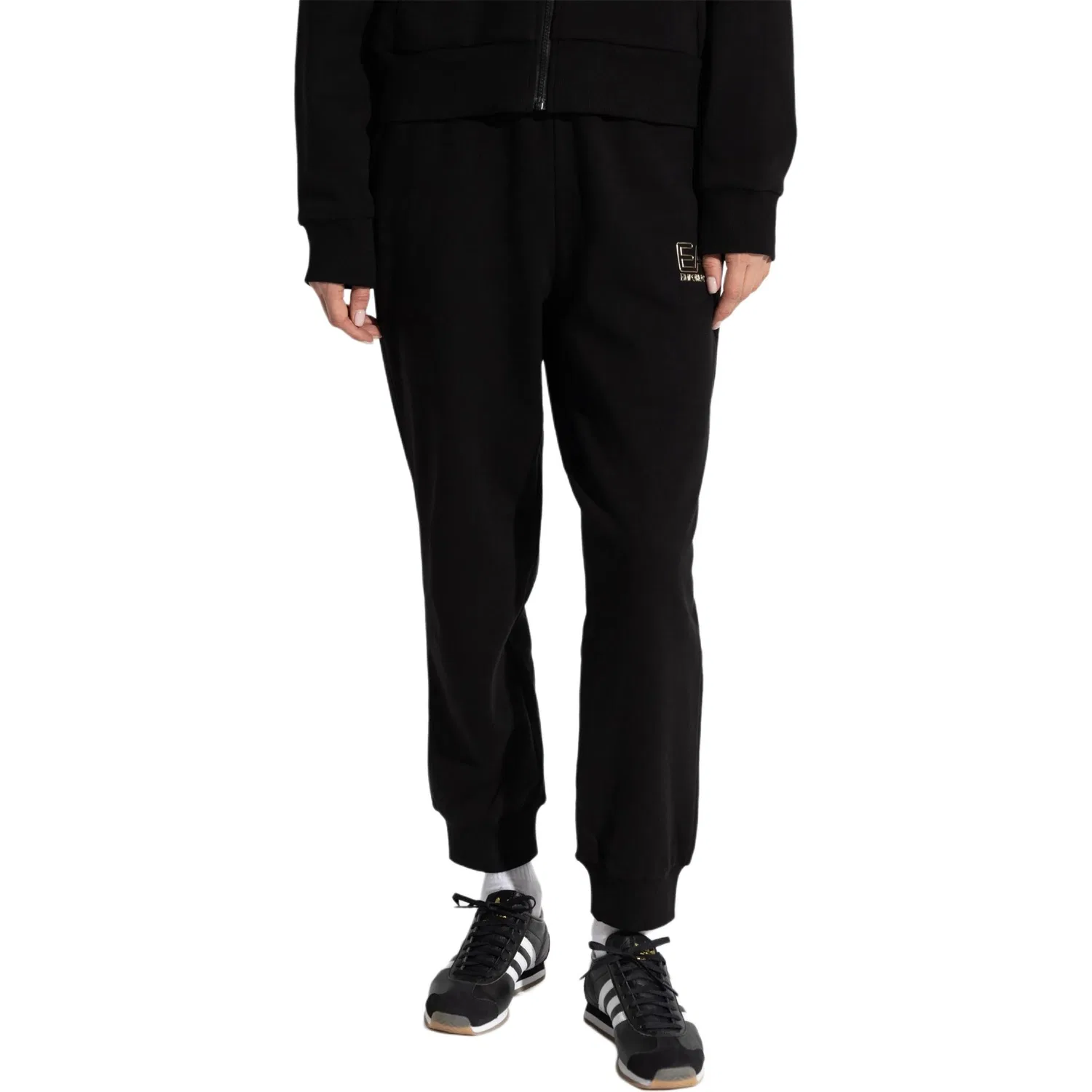Женские трикотажные спортивные брюки EA7 SS25 Knitted Sweatpants, EMPORIO ARMANI, Black — фото 3
