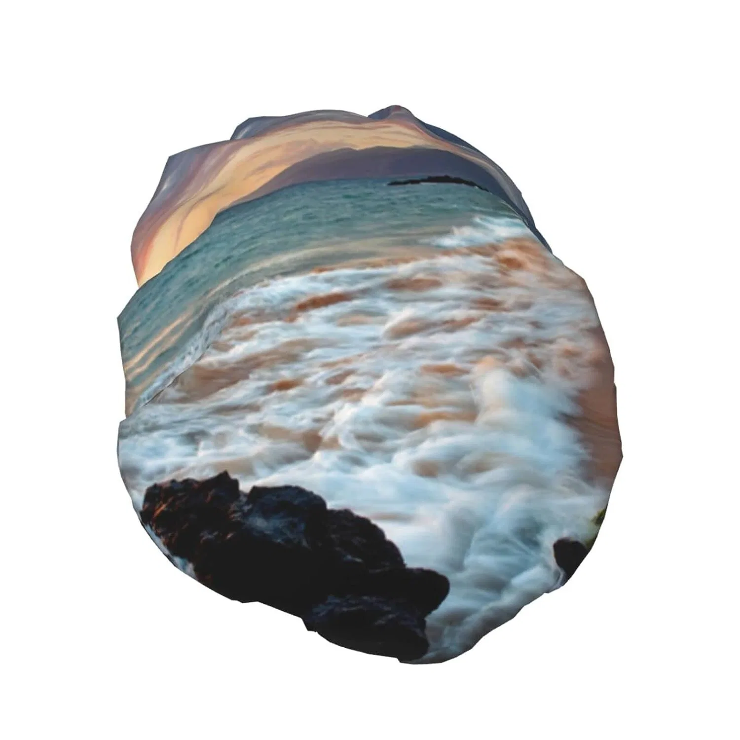 Шапочка для душа Double Splash Proof, TOLKAT, Beach Maui Hawaii Sunset Clouds — фото 2