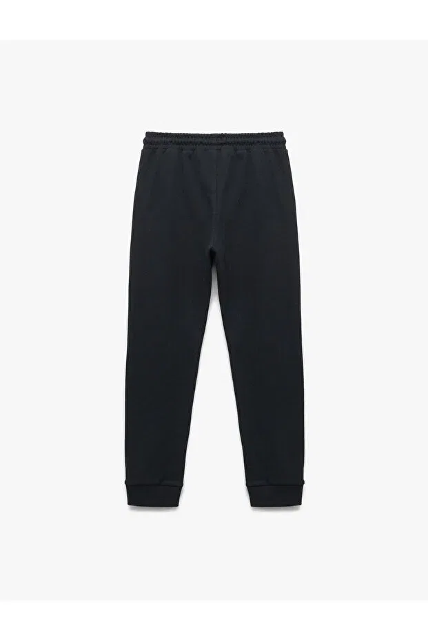 Детские спортивные штаны для мальчиков с принтом Basic Jogger Koton, Navy Blue — фото 2