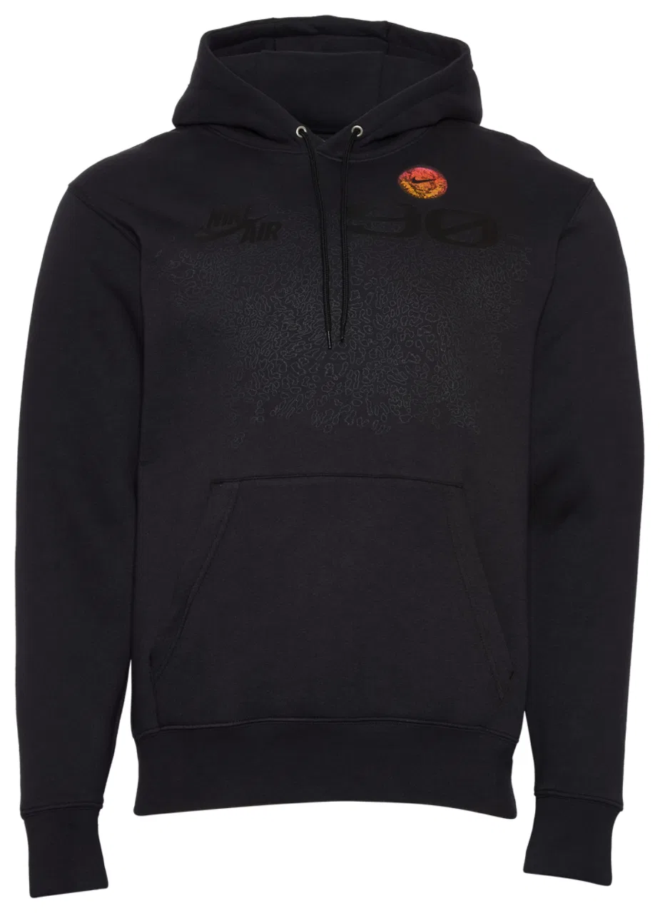 Мужская толстовка с капюшоном на флисе Club Fleece Nike, черный