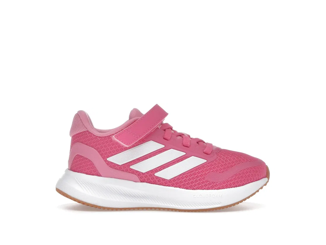 Детские кроссовки с длинным шнурком Adidas Runfalcon 5, Pulse Magenta Cloud White Bliss Pink