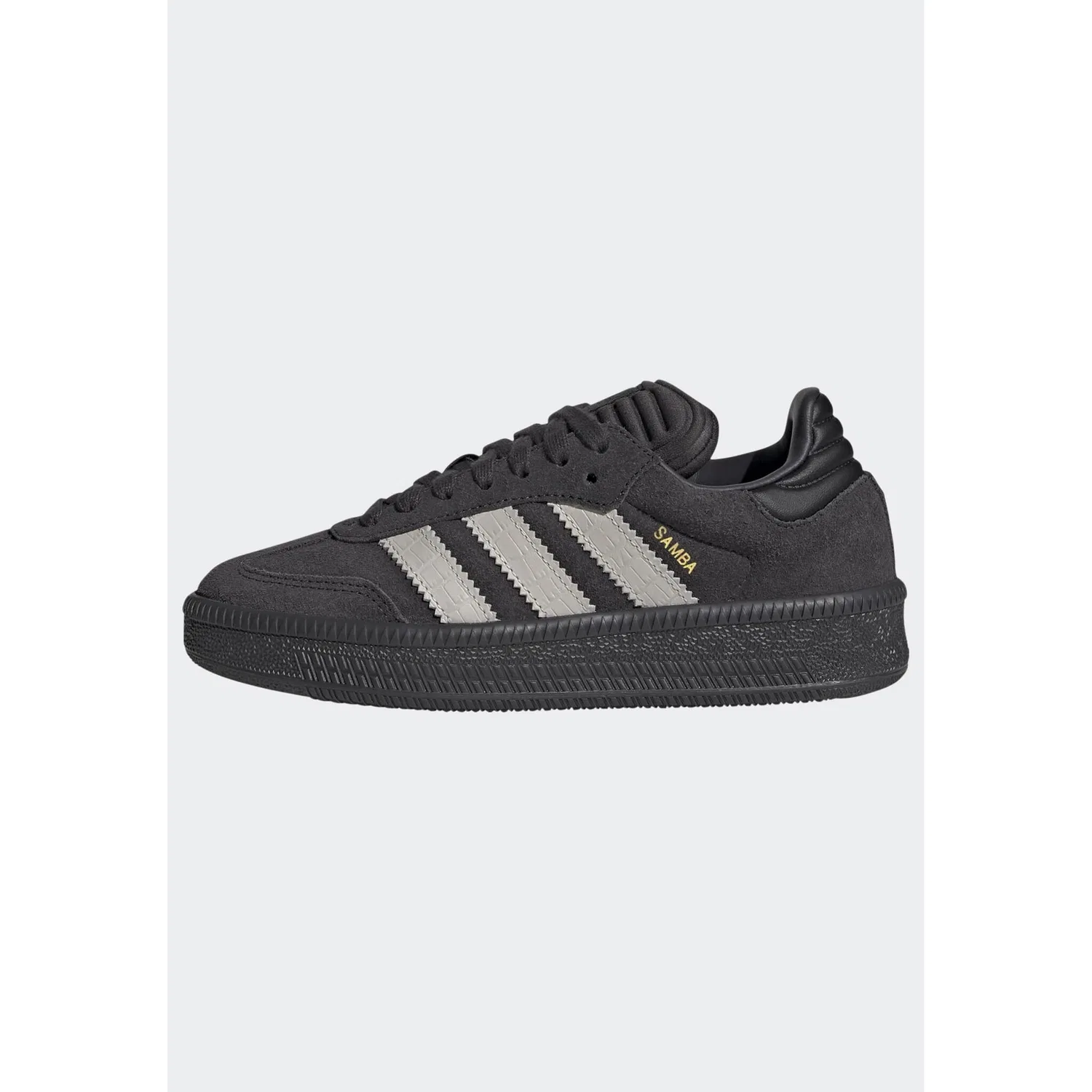 Детские кроссовки с премиум-амортизацией Samba XLG Adidas Originals, Utility Black/Chalk Pearl — фото 2