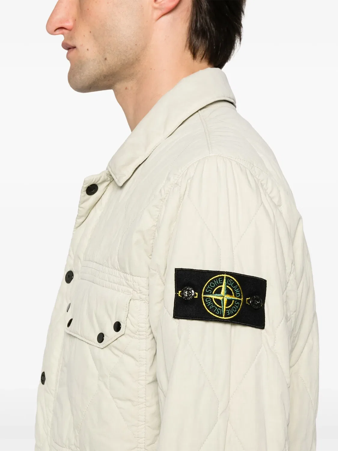 Куртка с стеганым узором Compass-Badge Stone Island, светло-бежевый — фото 2