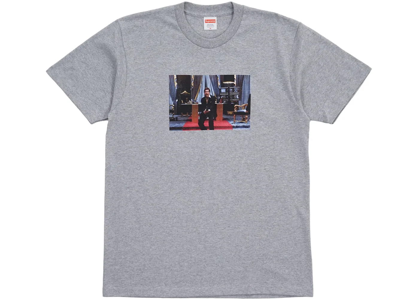 Мужская футболка с принтом Supreme Scarface Friend Tee, Heather Grey