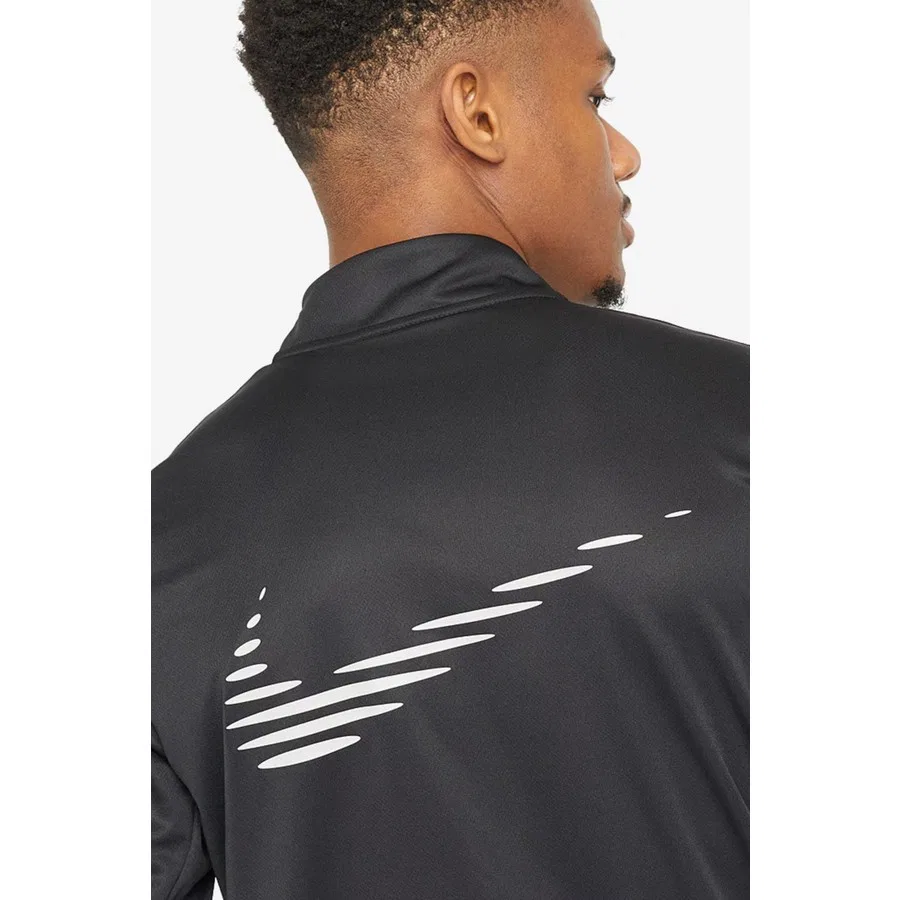 Спортивная куртка с длинным рукавом и полузамком Dri-Fit Pacer Flash Hz Nike, Антрацитовый — фото 4