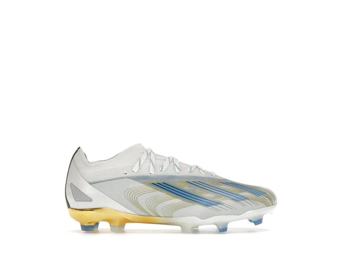 Бутсы с шипами Adidas X Crazyfast Messi LC.1 FG Adidas, Cloud White Pulse Blue Gold Metallic