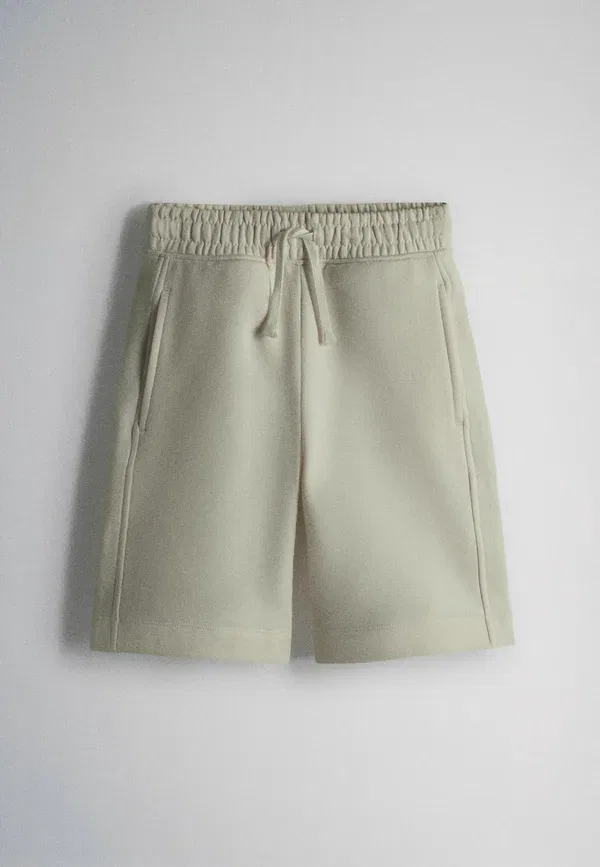 Комплект из 4 шорт с эластичным поясом, хлопок/полиэстер, The Set, Green, Cream, зеленый — фото 4