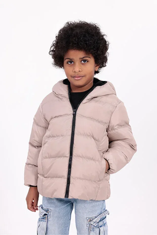 Детская зимняя куртка для девочек с капюшоном Roba Kids, Beige
