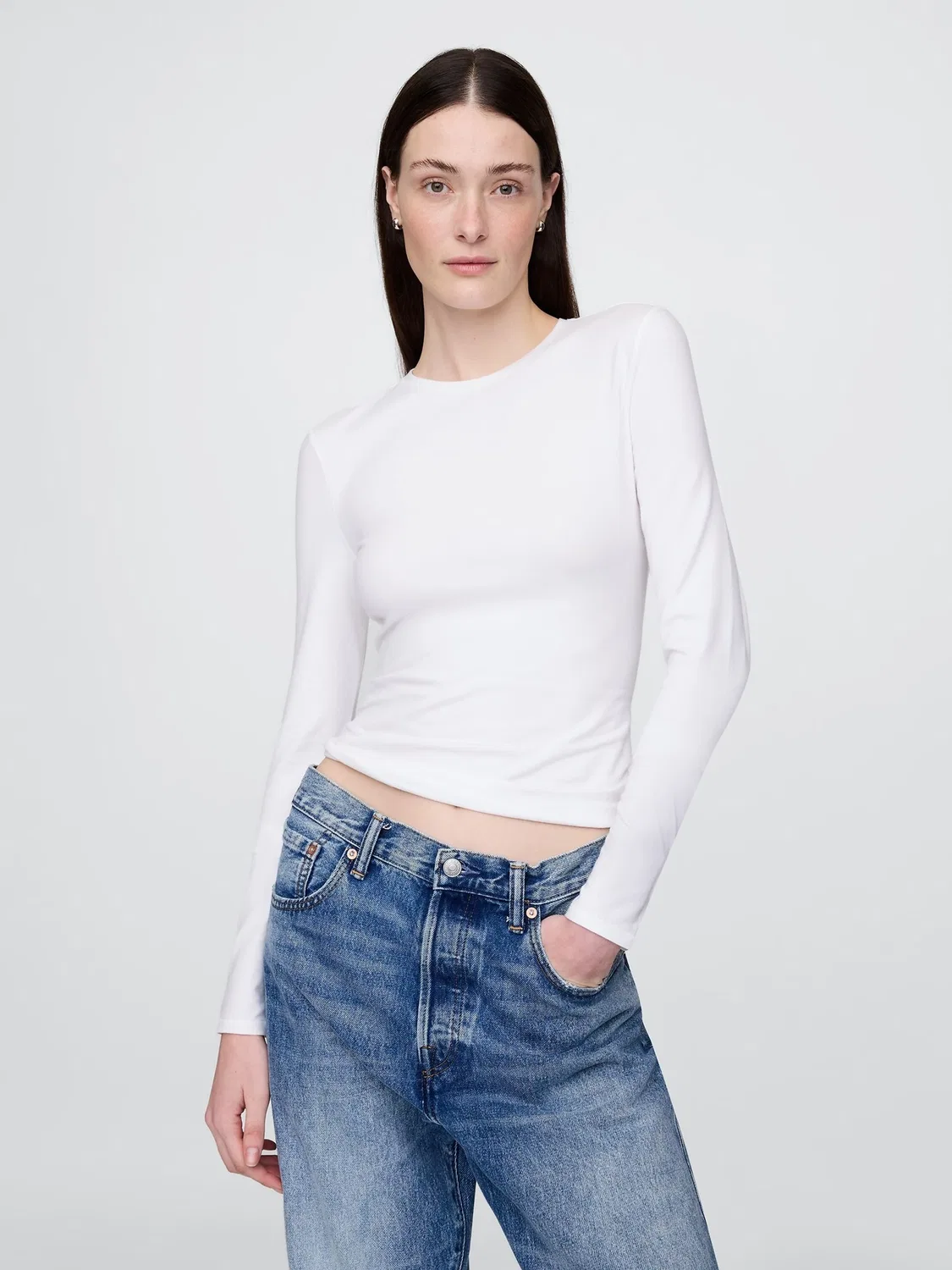 Футболка с длинным рукавом CloseKnit Gap, белый