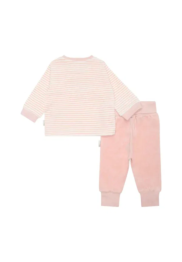 Комплект из свитшота и брюк полосатый Gots set Steiff Pink, розовый — фото 2