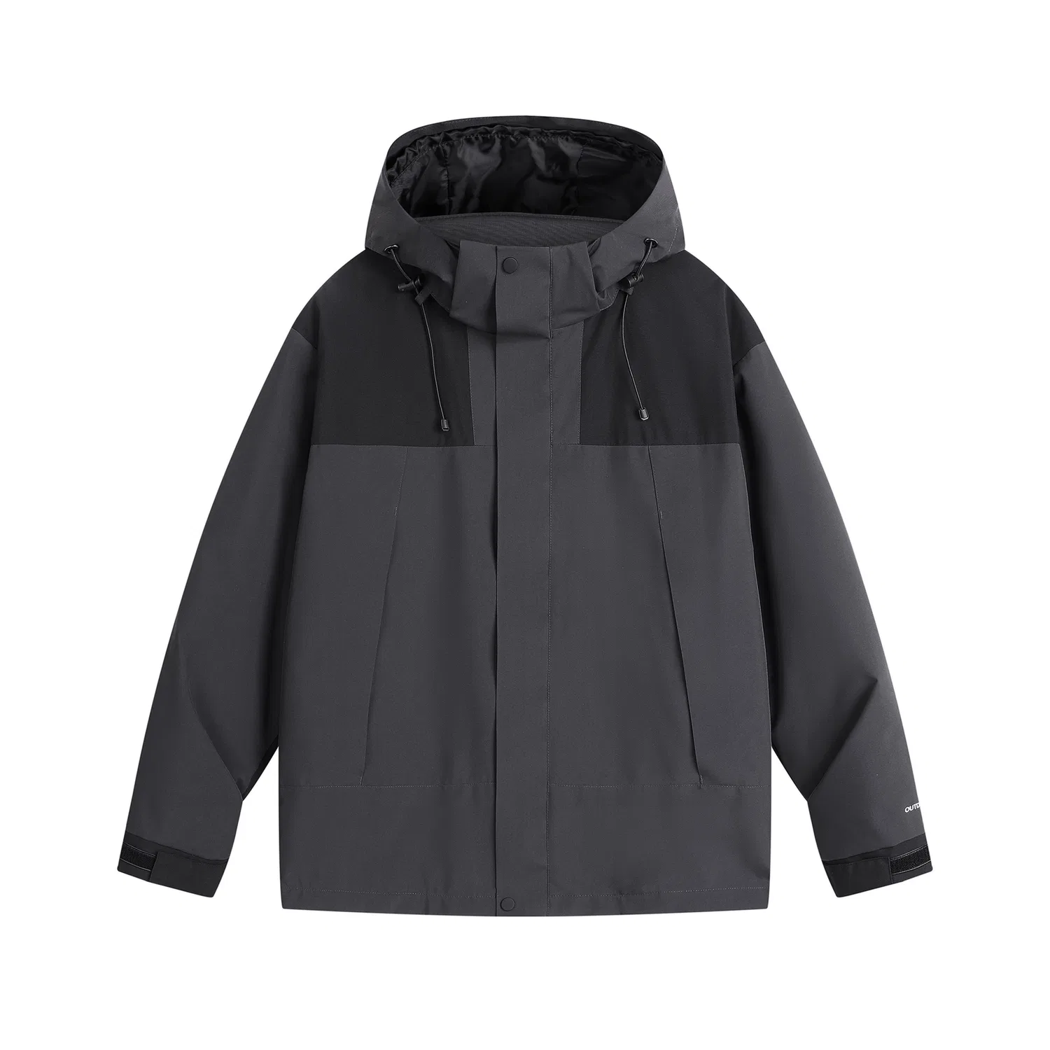 Детский пуховик с капюшоном Red bean, Diamond Gray