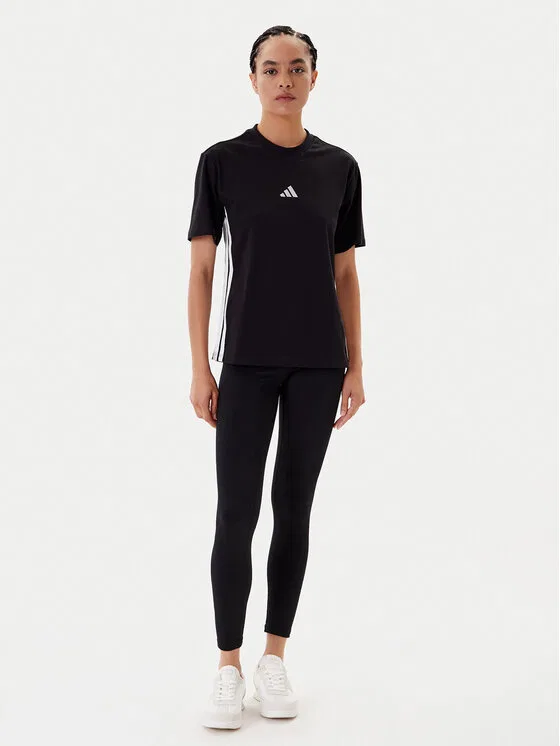 Футболка regular fit Essentials 3-Stripes Adidas, черный — фото 2
