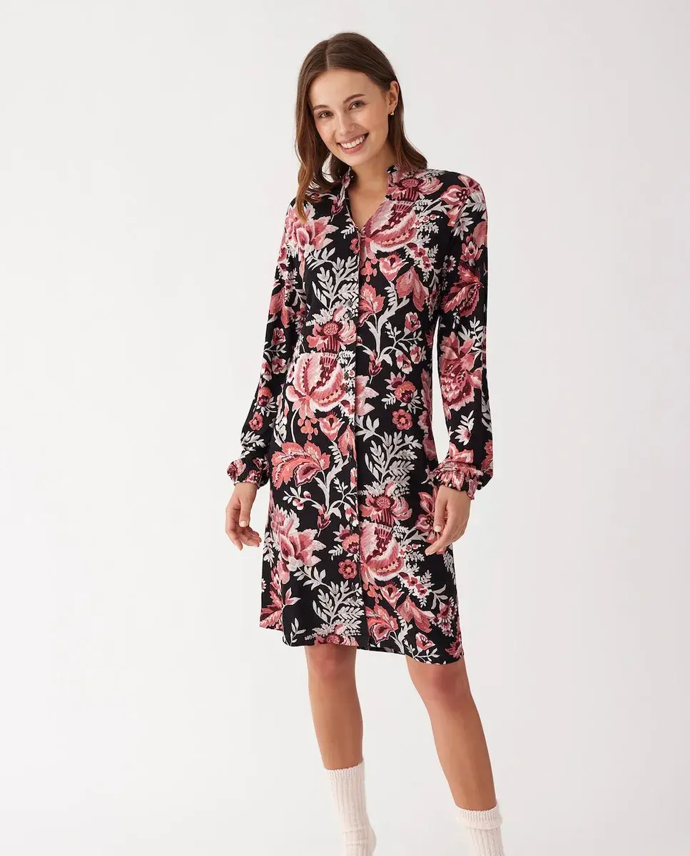 

Ночная рубашка с длинными рукавами из модала Promise, черный