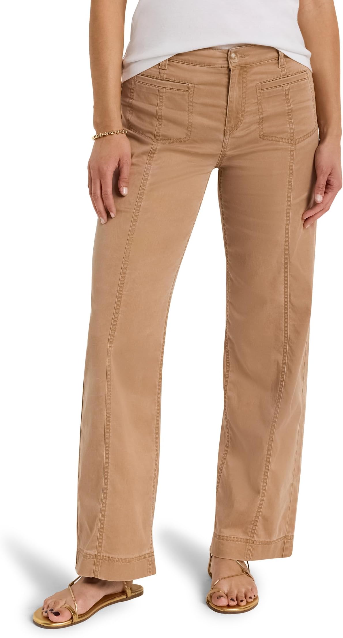 

Брюки NIC+ZOE 31" Cotton Sateen Wide Leg Pant, цвет Burro