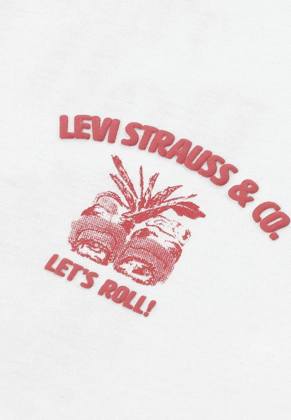 Роликовые модели - футболка с принтом Levi'S, Bright White — фото 3
