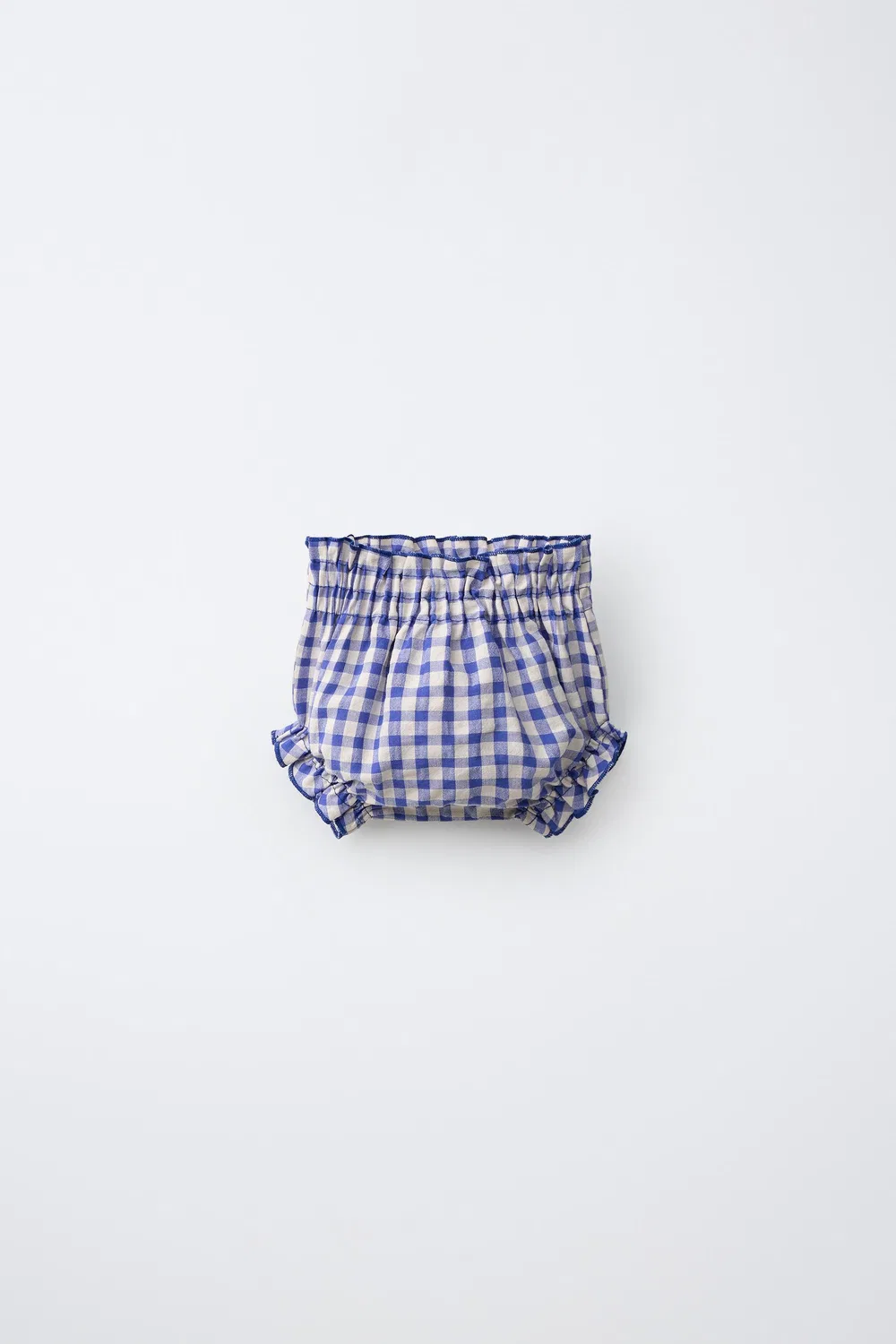 Трусы из кингхэма ZARA, Ecru/Blue