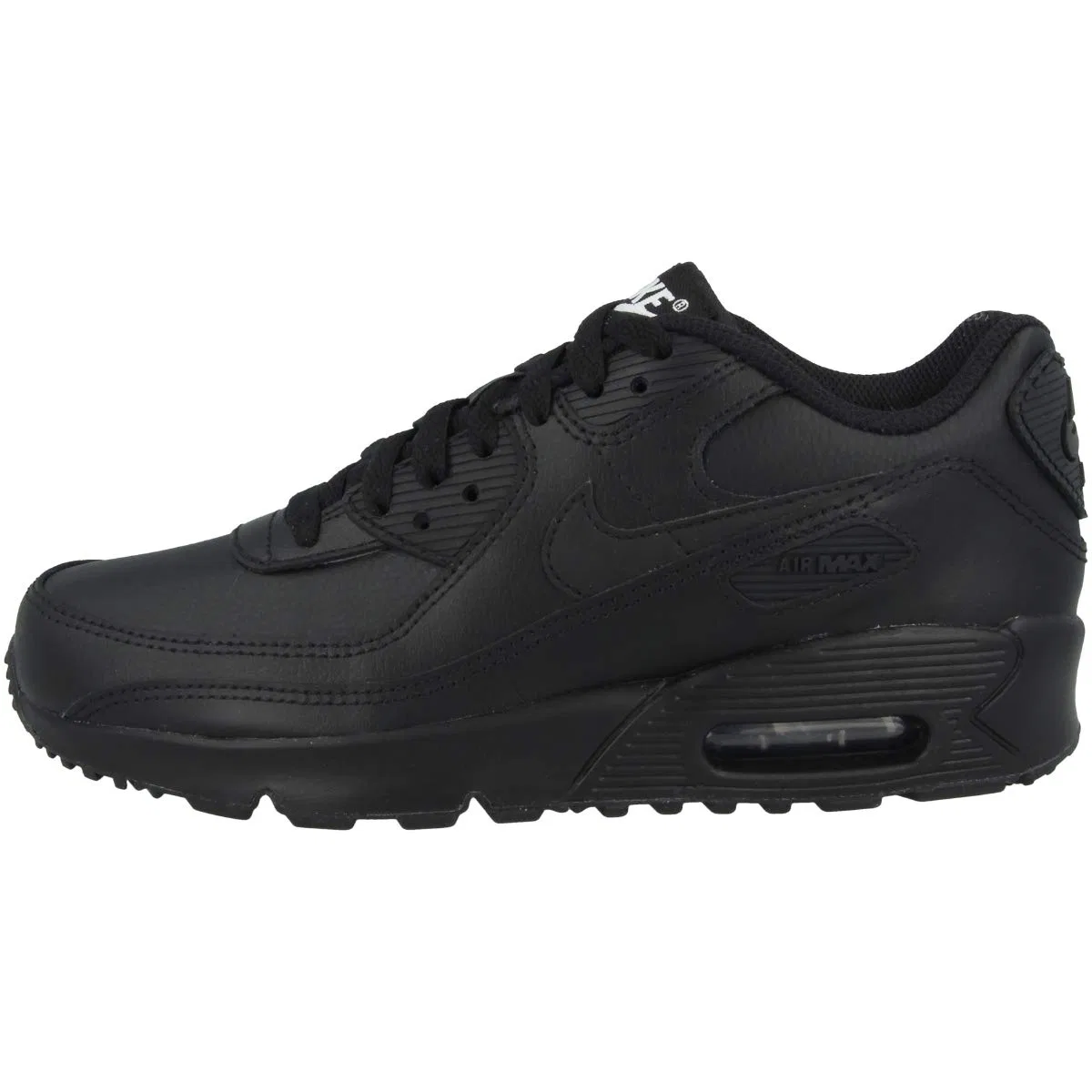 Детские кроссовки для мальчиков с воздушной подушкой NIKE Air Max 90 LTR NIKE, Black Black Black White