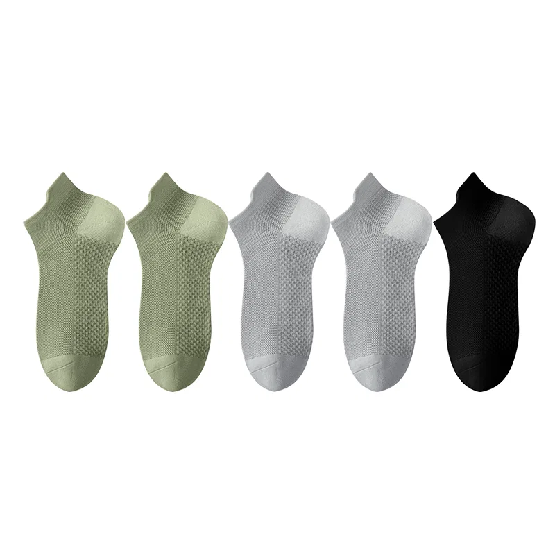 Детские носки-невидимки MADALLO, Forest Green/Mist Gray/Black