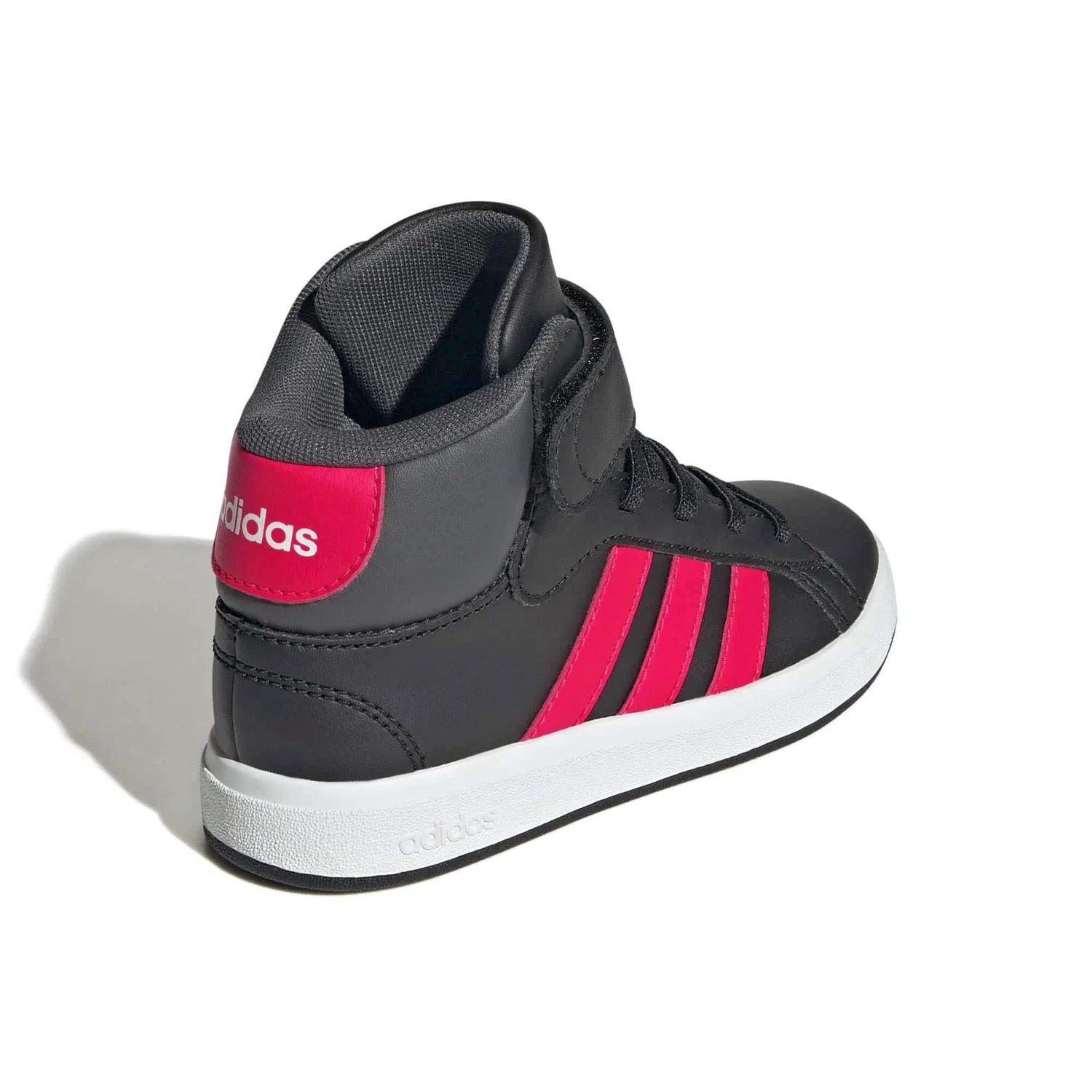 Детские кроссовки с высоким верхом Grand Court Mid K Adidas, Cblack Lucred Gresix — фото 4