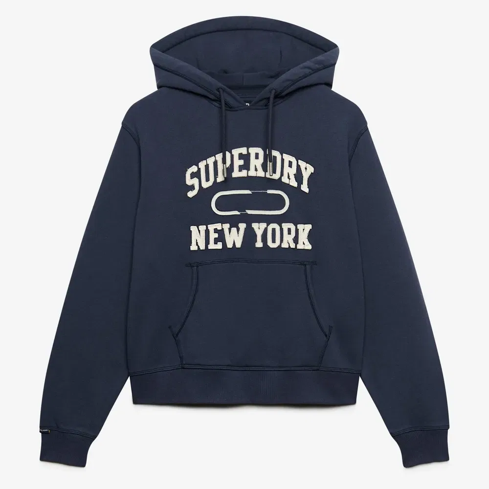 Женский укороченный худи с принтом Athletic Essentials Applique Superdry, Blue — фото 3