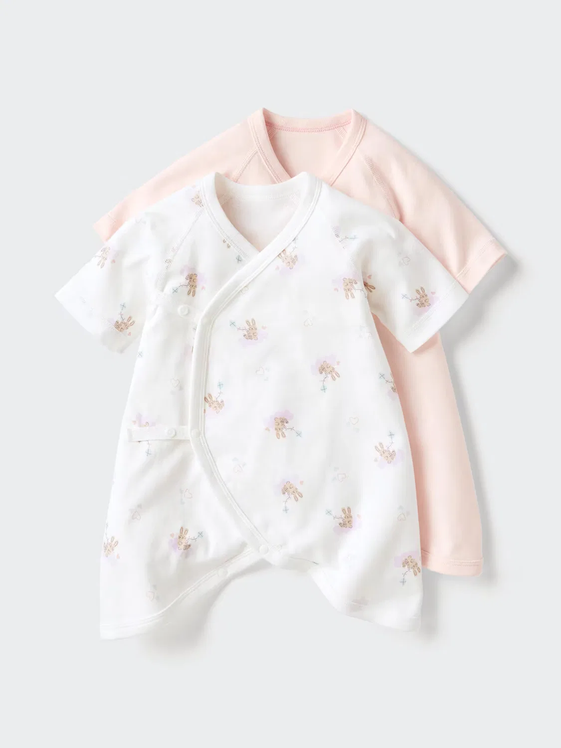 Комплект боди Uniqlo, 2 предмета, розовый