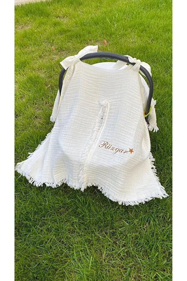 Детский комплект для выписки из муслина с вышивкой Babymotif, Ecru — фото 4