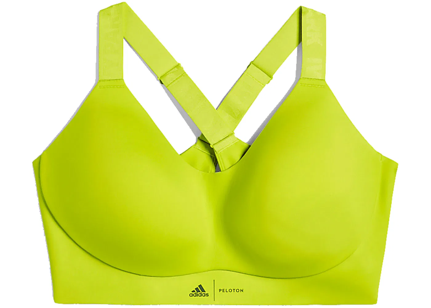 Женский бюстгальтер Tape Bra с принтом Adidas Ivy Park x Peloton, Shock Lime/Magic Beige
