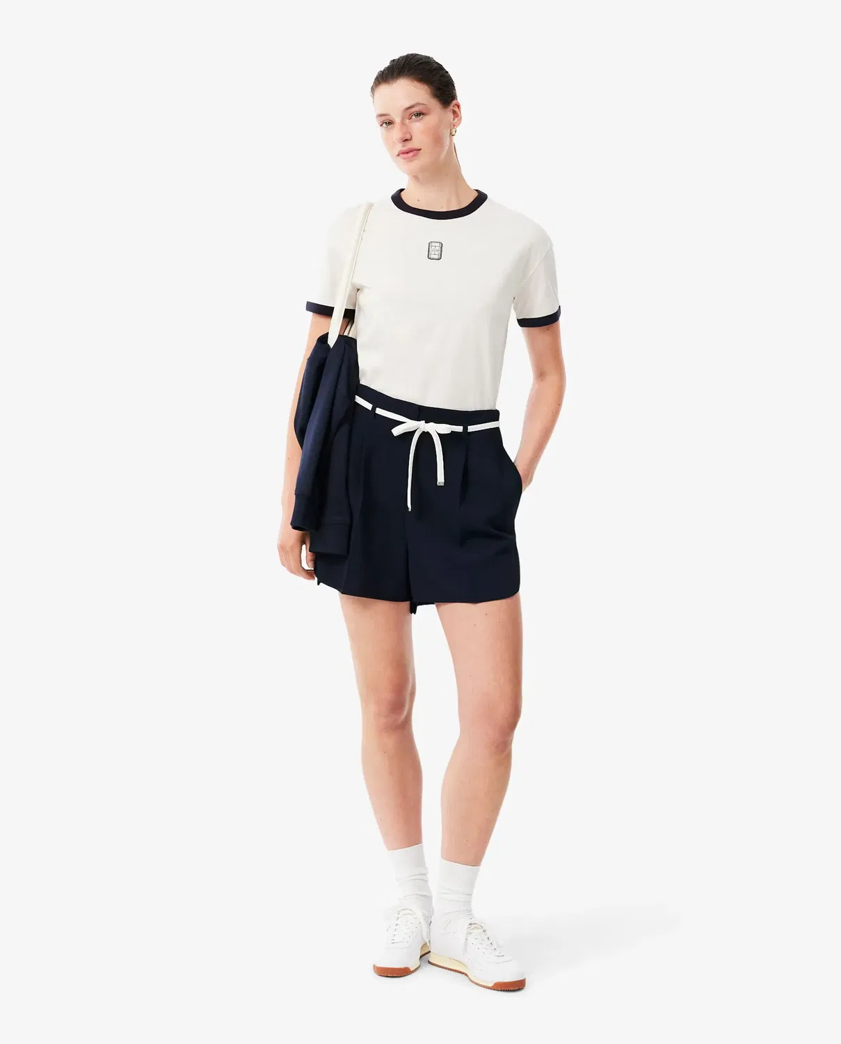 Футболка Lacoste Azul Marino с длинным рукавом, базовый крой, темно-синий — фото 4