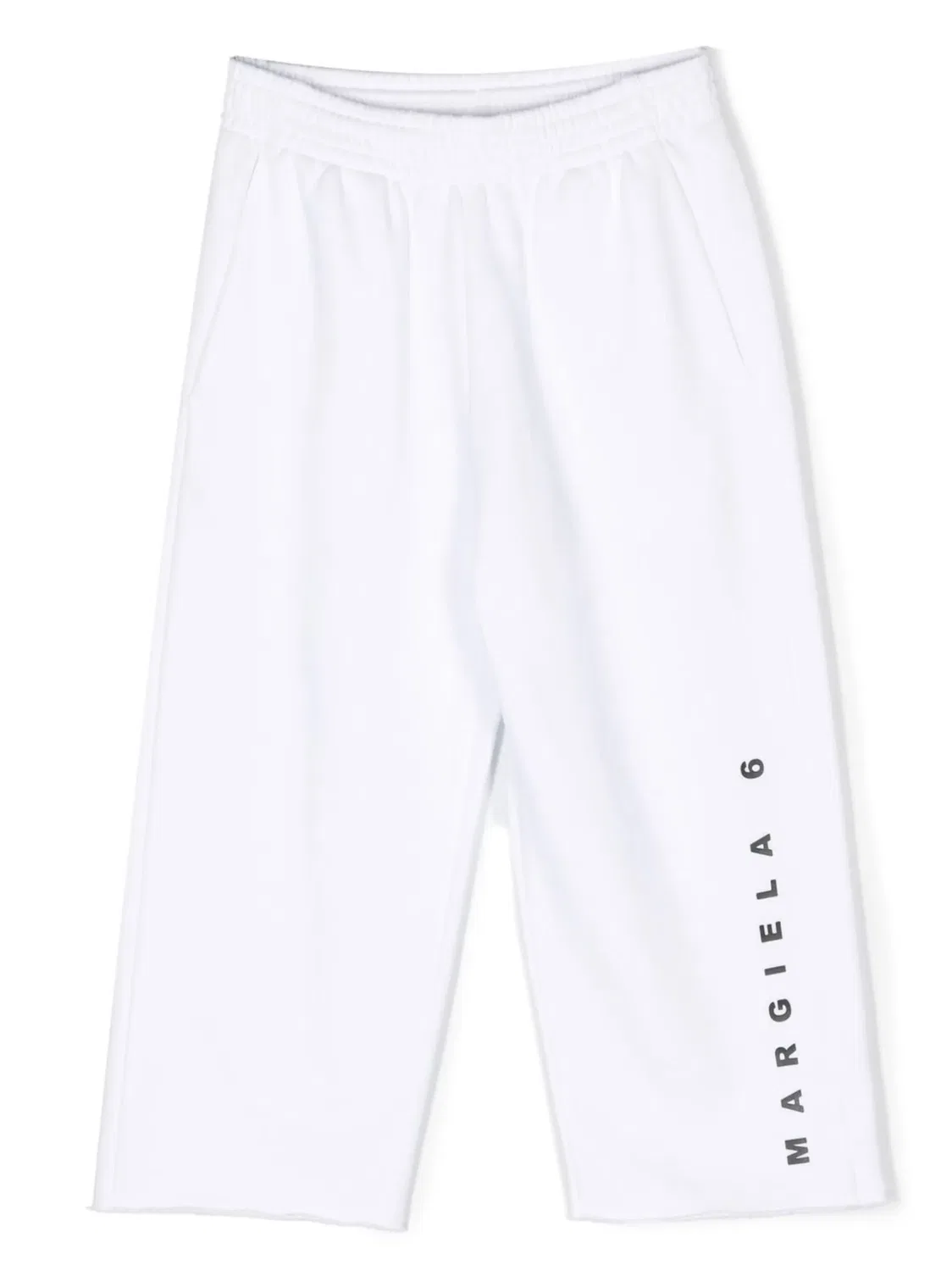 Брюки из хлопка с логотипом MM6 Maison Margiela, белый