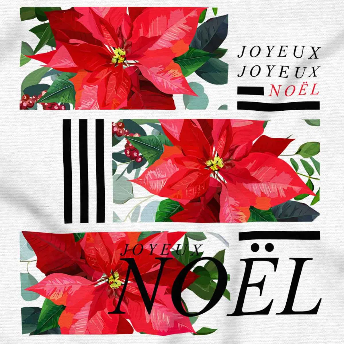 Детское боди-комбинезон с коротким рукавом Noel Poinsettia Christmas Flower Brisco Brands, White — фото 2