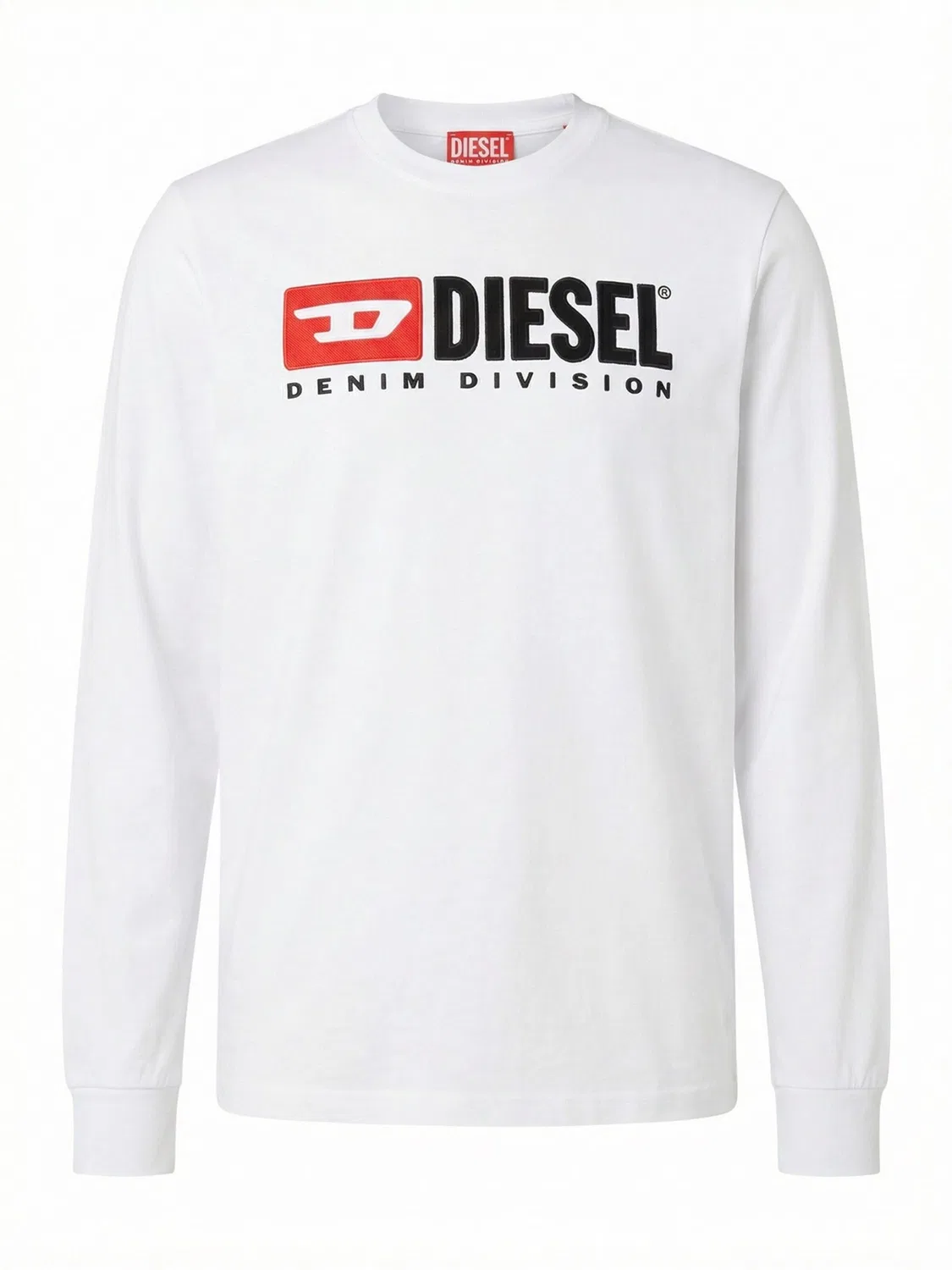 Футболка Diesel T-JUST-LS-DIV белого цвета