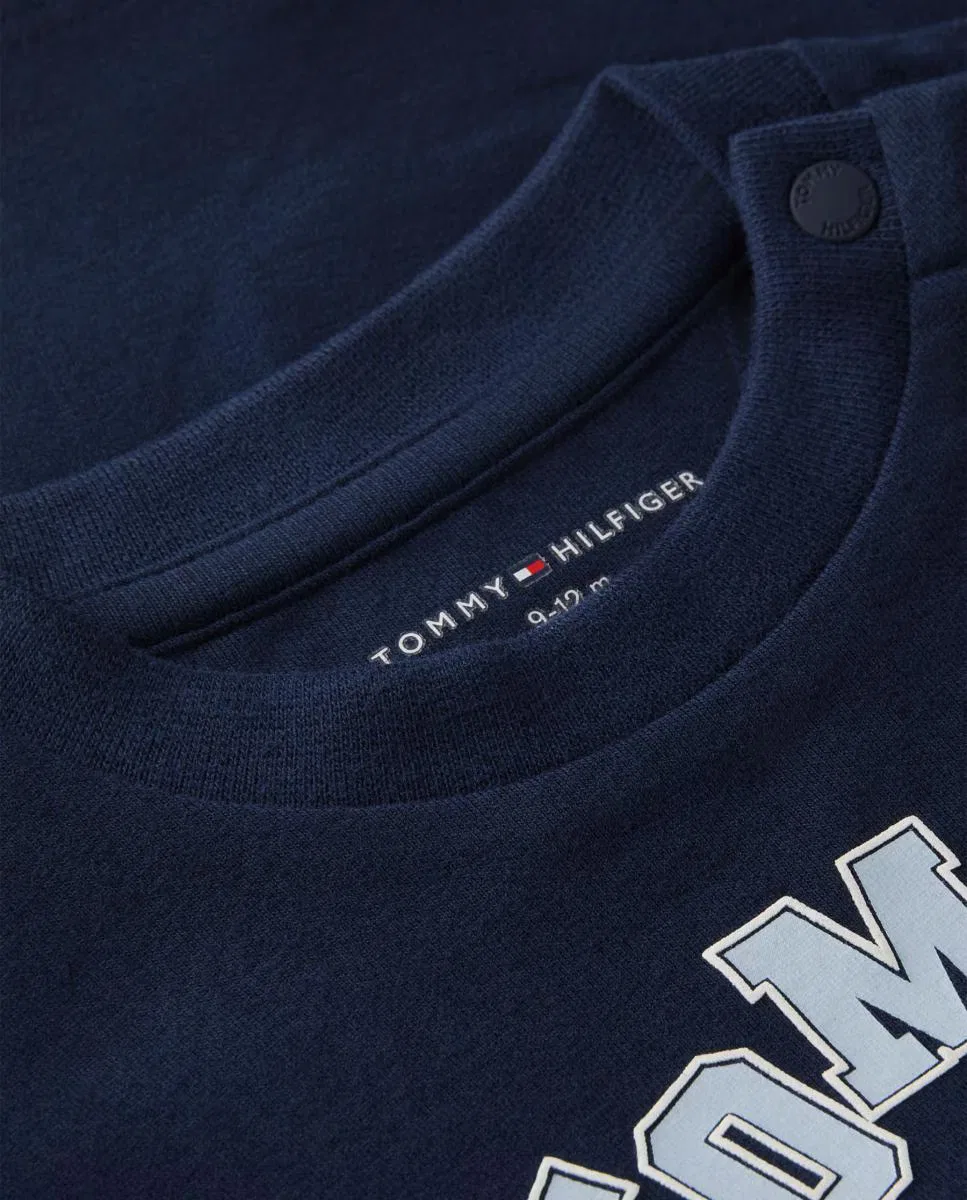 Детская футболка с коротким рукавом, Tommy Hilfiger, темно-синий — фото 3