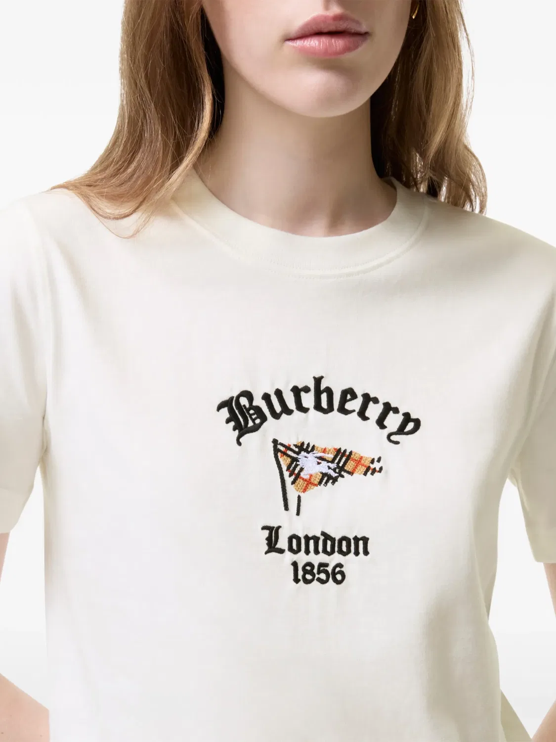 Burberry Хлопковая футболка Check-flag Нейтральные — фото 2
