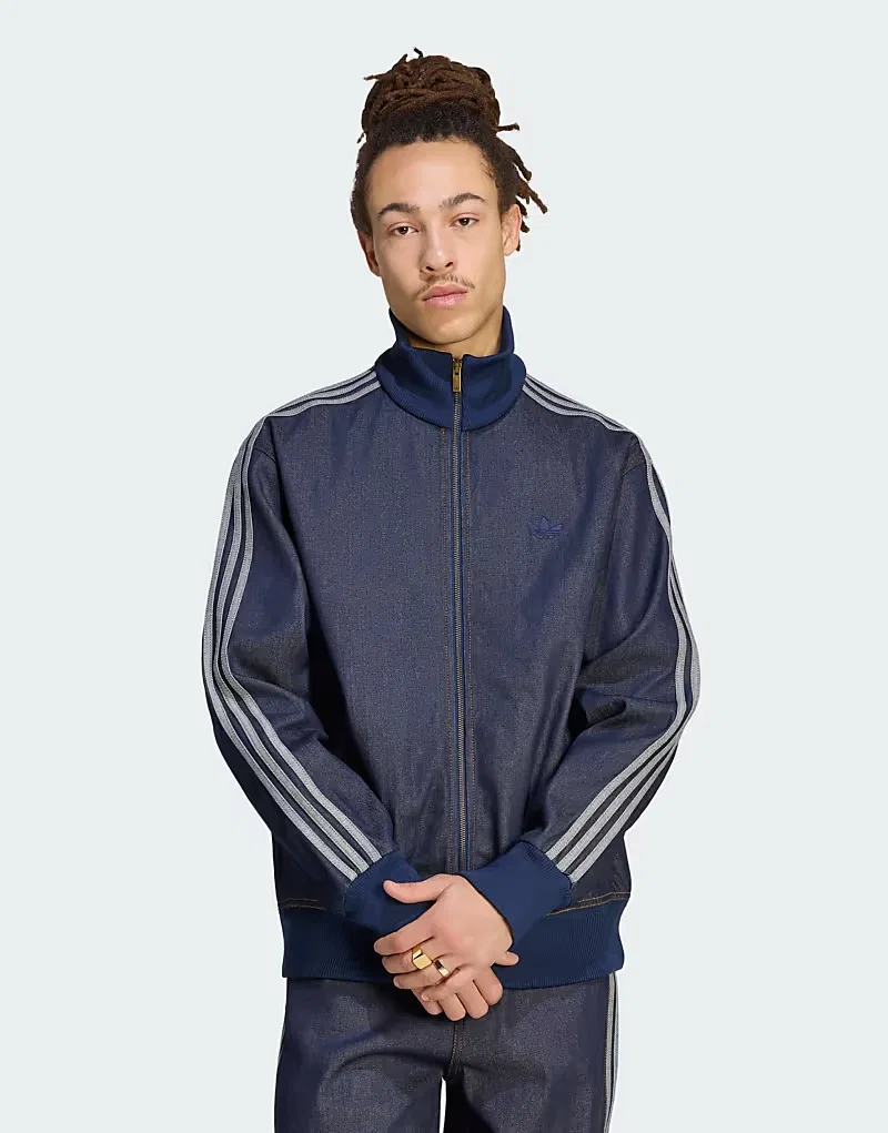 Куртка спортивная джинсовая Firebird Adicolor Adidas Originals, индиго деним